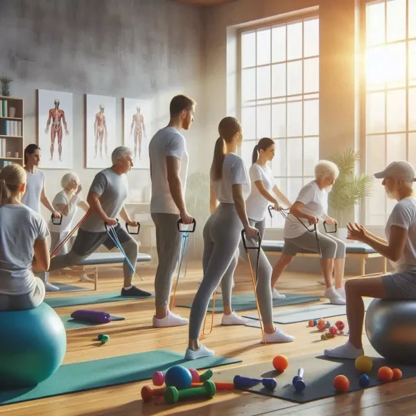 ورزش گروهی زیر نظر دکتر فیزیوتراپی شمال تهران